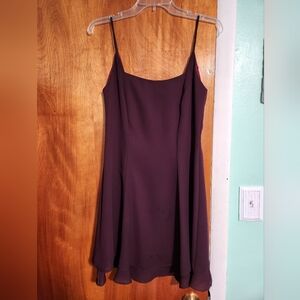 Purple spaghetti strap cocktail dress w/ scarf/shaw